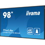 iiyama LH9875UHS-B2AG Ecran professionnel pour affichage dynamique ProLite 98 pouces 4K UHD avec ports HDMI et USB