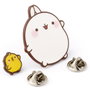 THE CARAT SHOP - Pin Molang et Piu Piu en alliage de zinc (Zn 93%, Cu 3%, Al 4%) - Accessoire de collection