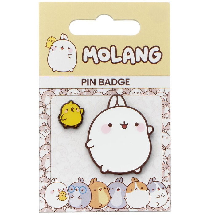 THE CARAT SHOP - Pin Molang et Piu Piu en alliage de zinc (Zn 93%, Cu 3%, Al 4%) - Accessoire de collection THE CARAT SHOP - Pin Molang et Piu Piu en alliage de zinc (Zn 93%, Cu 3%, Al 4%) - Accessoire de collection