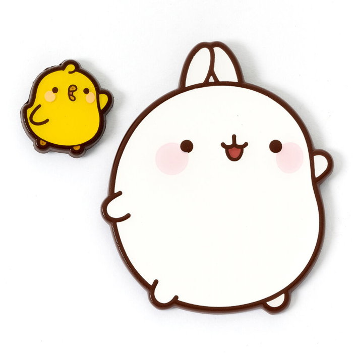 THE CARAT SHOP - Pin Molang et Piu Piu en alliage de zinc (Zn 93%, Cu 3%, Al 4%) - Accessoire de collection THE CARAT SHOP - Pin Molang et Piu Piu en alliage de zinc (Zn 93%, Cu 3%, Al 4%) - Accessoire de collection