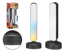 Argon Enceinte Bluetooth avec Lumière Ambiante 10x29x8 cm Noir Plastique ABS (Set de 6)