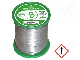 BROQUETAS Fil à souder sans plomb Sn99,3Cu0,7 0,5mm 250g