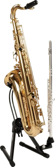 QUIKLOK Support pour Saxophone Alto et Tenor Ajustable Noir Acier Pliable