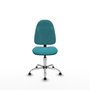 PIQUERAS Y CRESPO Chaise de bureau Algarra turquoise sans accoudoirs