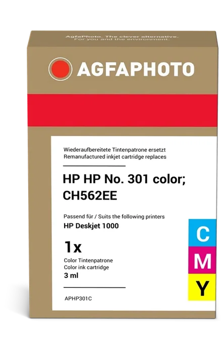 Agfa Photo APHP301C Cartouche d'encre compatible HP 301 Couleurs