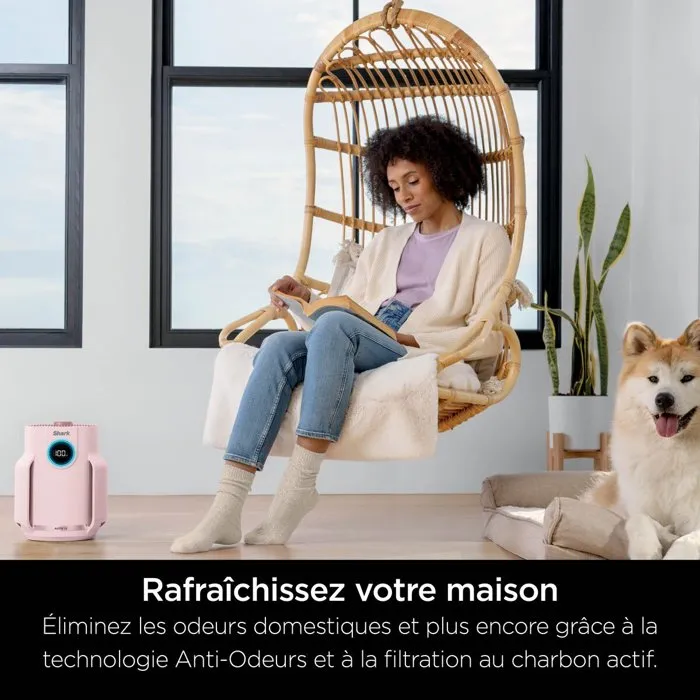 Shark NeverChange Mini Purificateur d'air Rose
