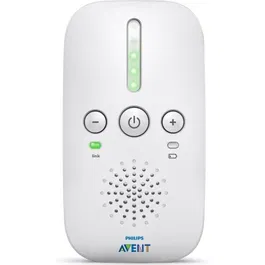 Philips Avent SCD 502/26 Ecoute-bébé DECT, Gris et Blanc, Portée 300 m, Volume Réglable, Autonomie 24h, Fonctionne sur Pile ou Secteur
