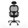 Piqueras y Crespo Chaise de Bureau Jorquera avec Appui-tête Gris foncé