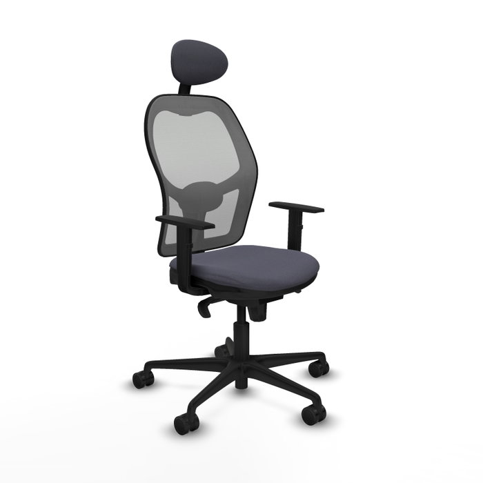 Piqueras y Crespo Chaise de Bureau Jorquera avec Appui-tête Gris foncé Piqueras y Crespo Chaise de Bureau Jorquera avec Appui-tête Gris foncé