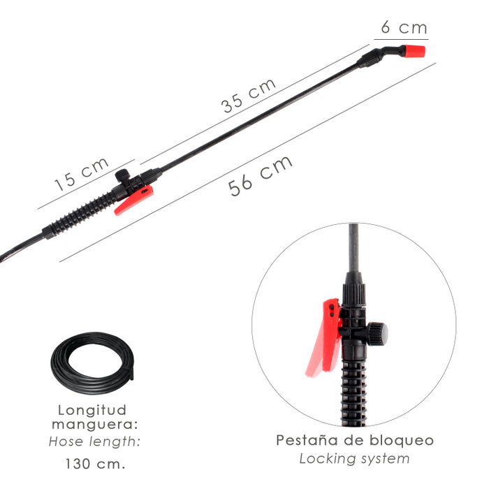 WOLFPACK LINEA PROFESIONAL Sulfatadora Manual 5 Litros Presión Previa