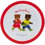 Fun House - PETIT OURS BRUN - Set de vaisselle enfant avec peluche : Assiette plate 22 cm, 2 assiettes creuses 16 cm, 2 verres 220 ml et doudou 18 cm