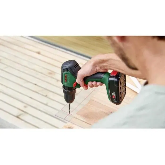 Bosch Perceuse-visseuse à percussion UniversalImpact 18V-60 (06039D7101) avec 1 batterie 2Ah et coffret - 20 positions de couple, 2 vitesses