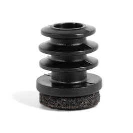 HERRAJES ALK Contera ronde avec feutre Ø20 mm, Noir et Marron