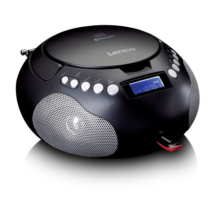 Lenco SCD-331BK Lecteur Radio, CD et MP3 Portable - Noir