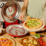Pizzera électrique Cecotec Mamma Mía Window 1200W pierre acier rouge minuteur