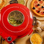 Pizzera électrique Cecotec Mamma Mía Window 1200W pierre acier rouge minuteur
