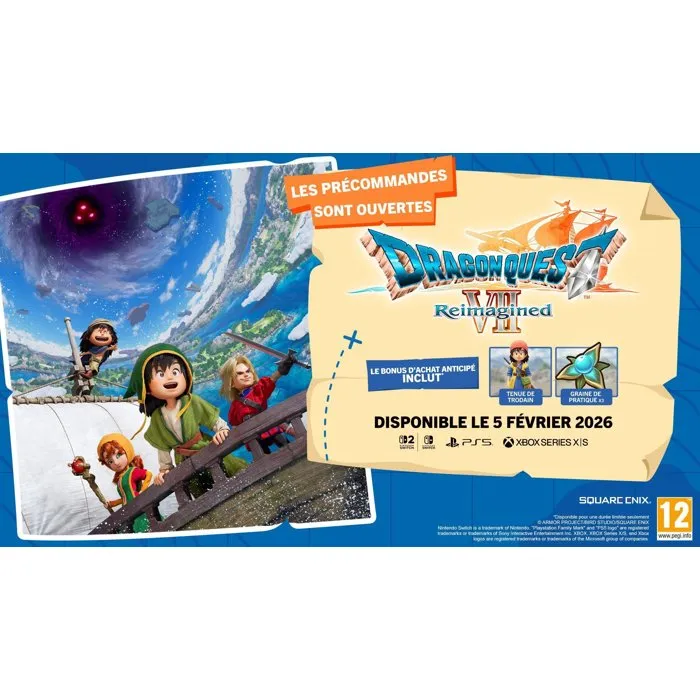 Square Enix Dragon Quest VII Reimagined - Jeu de rôle (RPG) sur PlayStation 5 (PS5) - Version Française - Remasterisation complète