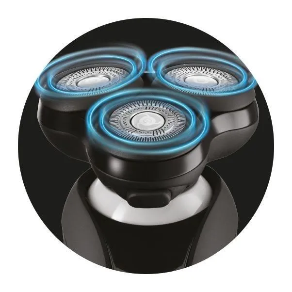 Remington Rasoir rotatif XR1755 Système hybride SynX avec technologie PivotBall et lames flexibles - 100% étanche - Autonomie 50 min