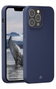 dbramante1928 Coque transparente écologique pour iPhone 14 Pro Max Pacific Blue - Protection anti-choc, recyclée, compatible charge sans fil