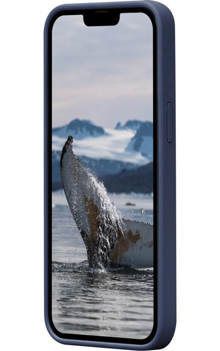 dbramante1928 Coque transparente écologique pour iPhone 14 Pro Max Pacific Blue - Protection anti-choc, recyclée, compatible charge sans fil