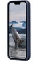 dbramante1928 Coque transparente écologique pour iPhone 14 Pro Max Pacific Blue - Protection anti-choc, recyclée, compatible charge sans fil