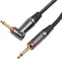CABLEWORKS Câble d'instrument jack droit/jack coudé avec silencieux - 6 m