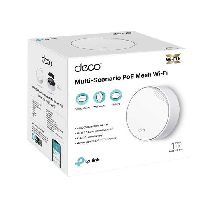 TP-Link Deco X50-PoE AX3000 Blanc