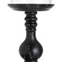 BigBuy Home Bougeoir Noir Bois Verre 20 x 20 x 53 cm