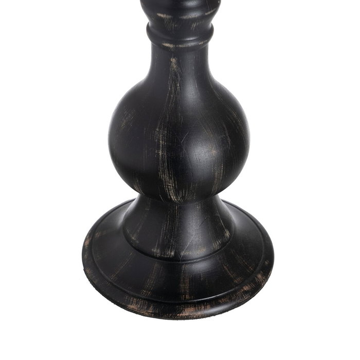 BigBuy Home Bougeoir Noir Bois Verre 20 x 20 x 53 cm BigBuy Home Bougeoir Noir Bois Verre 20 x 20 x 53 cm