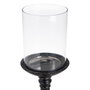 BigBuy Home Bougeoir Noir Bois Verre 20 x 20 x 53 cm