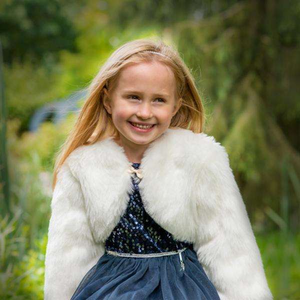 Disney Robe fille toréador blanche avec nœud et broderie pailletée, couleur bleu - taille 3-4 ans (modèles aléatoires)