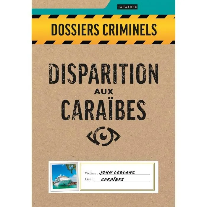 Asmodee - Disparition aux Caraïbes - Jeu d'enquête - À partir de 18 ans - Fabriqué en France - Version française