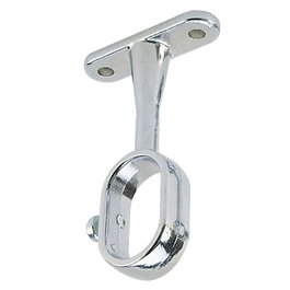 RIEL CHYC Support central ovale chromé pour barre Ø 16 mm