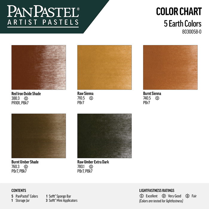 Panpastel 5 - Tonos Extra Oscuros - Colores Tierra
