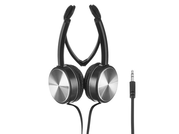 Argon Casque Audio Filaire Noir en Plastique 14x17x5 cm Câble 1,2 m (Set de 12)