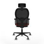 Piqueras y Crespo Chaise de Bureau avec Appui-tête 2D036G2 Orange Foncé