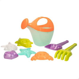 Color Baby - Arrosoir de plage avec pelle, râteau et 5 moules - Jouet pour enfants à partir de 3 ans - 27 cm