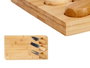 KINVARA Ensemble de 4 pièces planche en bambou avec 3 ustensiles Marron
