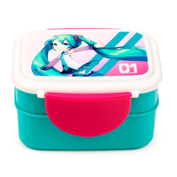 PUCKATOR - Sandwich Maker (Grille-pain à sandwich) Hatsune Miku avec couverts en polypropylène sans BPA - Taille: 9x15,5x14 cm