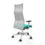 Piqueras y Crespo Chaise de Bureau Albacete Turquoise et Blanc
