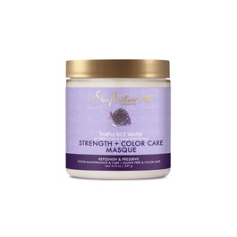 Shea Moisture Masque Soin Force et Couleur à l'Eau de Riz Violet 227g - Pour cheveux ondulés, bouclés et crépus