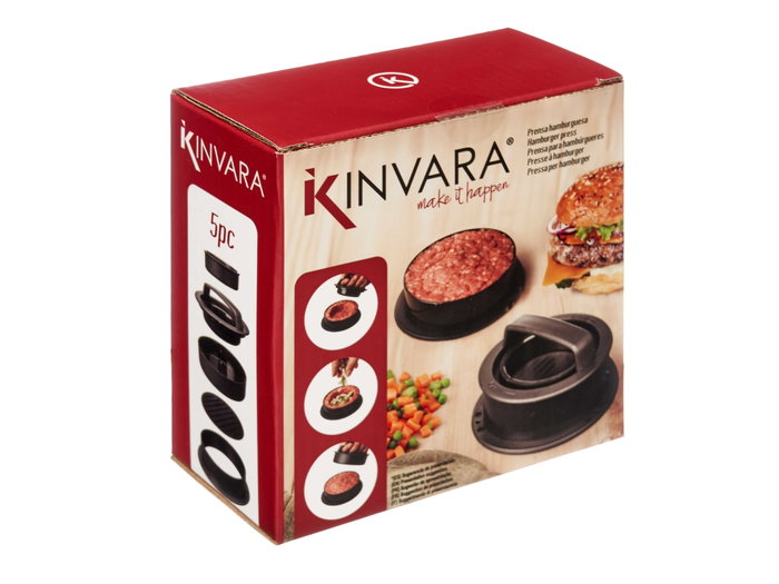 Kinvara Presse à Hamburgers 3 en 1 Antiadhésive PP 12,5x12,5x5,8 cm (Set de 12) Kinvara Presse à Hamburgers 3 en 1 Antiadhésive PP 12,5x12,5x5,8 cm (Set de 12)