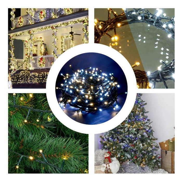 Guirlande lumineuse LED 3,6 W Blanc Vert tendre 5 m 10 x 8 x 14 cm Guirlande lumineuse LED 3,6 W Blanc Vert tendre 5 m 10 x 8 x 14 cm