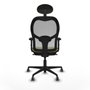 Piqueras y Crespo 2D036G1 Chaise de Bureau avec Appui-tête Vert Olive