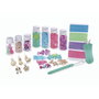 TACHAN - Kit créatif de bracelets tressés à fabriquer soi-même, inclut fils élastiques, pompons, breloques et perles, pour enfants dès 5 ans
