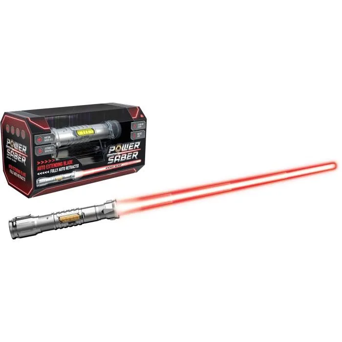 Goliath - Jeu de rôle Power Saber Red - Sabre laser 1:1 contractable et rétractable - Jouet pour enfants à partir de 8 ans