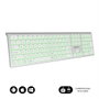 Subblim Master Clavier Rétroéclairé Sans Fil Multidispositif Bluetooth 5.2 USB 2.4G Couleur Argent/Blanc QWERTY Espagnol