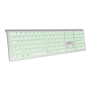 Subblim Master Clavier Rétroéclairé Sans Fil Multidispositif Bluetooth 5.2 USB 2.4G Couleur Argent/Blanc QWERTY Espagnol