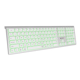 Subblim Master SUBKB-3MIE300 - Clavier sans fil Bluetooth 5.2 et 2.4 GHz, Rétroéclairé RGB, Argent et Blanc