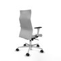 Piqueras Y Crespo Fauteuil Albacete Blanc avec Mécanisme Synchrone et Base Aluminium